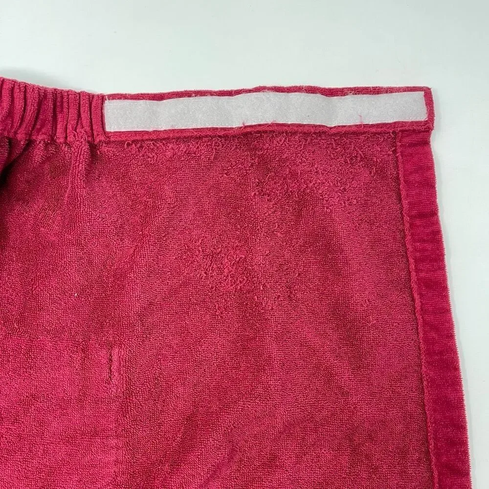Melsimo Towel Selections Vintage Body Wrap Around Towel Cover Up Terry Cloth Red